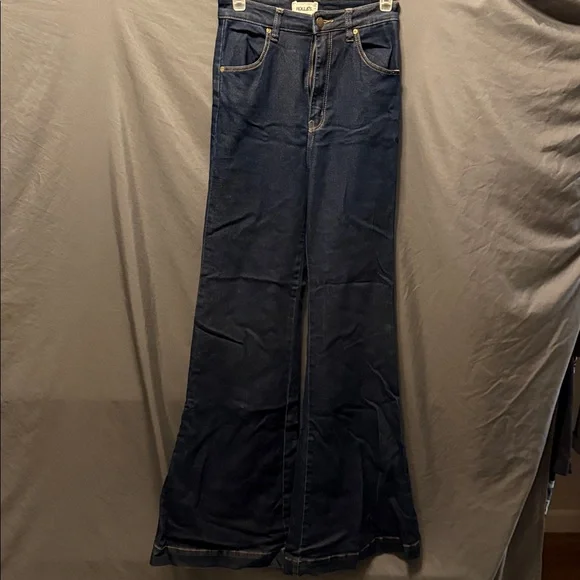 ROLLA'S Midnight Blue Denim with Gold Stitching - Picture 1 of 8